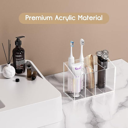 Acina 2PCS Clear Makeup Brush Holder Organizer, Acrylic Cosmetic Brushes Storage - Image 2