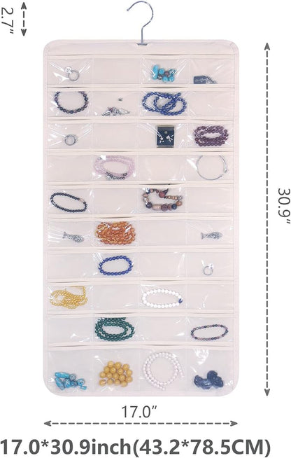 DIOMMELL 80 Pockets Hanging Jewelry Organizer - Image 2
