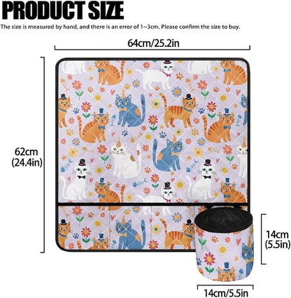 Purple Cat Flower Sewing Machine Mat - Image 5