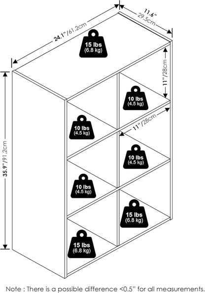 Furinno PELLI Closet Organizers and Storage, 6-Cube Closet Organizer, Open - Image 3