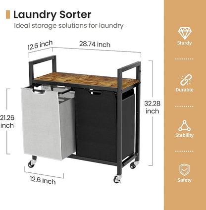 Laundry Hamper, Laundry Basket, Laundry Sorter - Image 2