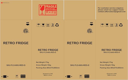 Retro Mini Fridge, 3.2 Cu. Ft. Small Refrigerator - Image 2