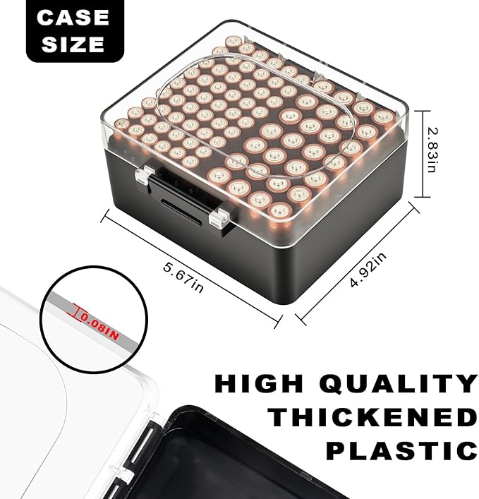 FULLCASE Battery Storage Organizer Box, Holder Container - Image 4