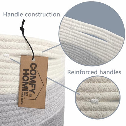 COMFY-HOMI Cotton Rope Woven Basket - Image 6