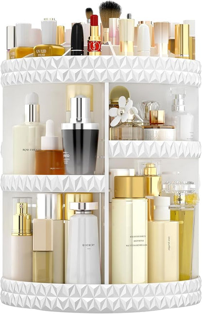 360 Rotating Makeup Organizer, DIY Adjustable Cosmetics Organizer, Professional by HEMTROY