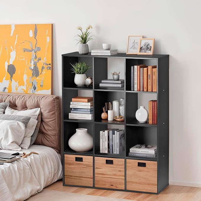 ZenStyle 12 Cube Storage Shelf Organizer Bookshelf - Image 6