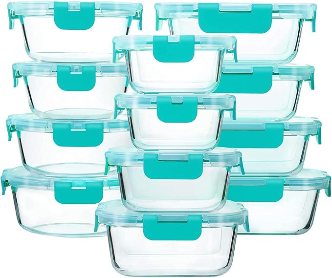 24-Piece Glass Food Storage Containers by MMCIRCO