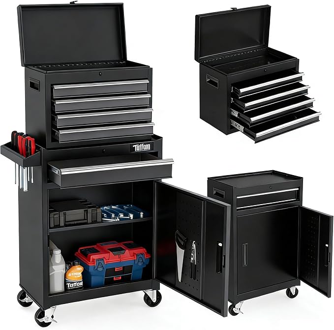 TUFFIOM 5-Drawer Rolling Tool Chest, Tool Storage Cabinet w/Drawers, Lockable by TUFFIOM