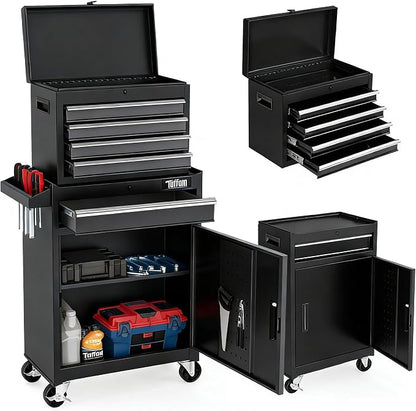 TUFFIOM 5-Drawer Rolling Tool Chest, Tool Storage Cabinet w/Drawers, Lockable by TUFFIOM