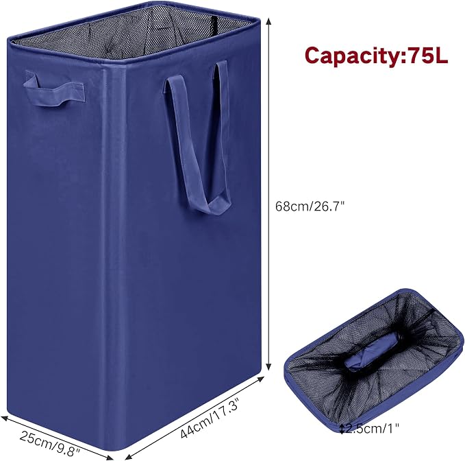 efluky Slim Laundry Basket, Narrow Laundry Hamper - Image 2