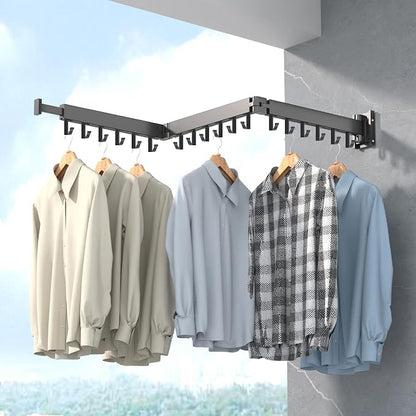 Clothes Drying Rack Wall Mounted, Laundry Rack Wall Wount, Drying Rack Clothing - Image 9