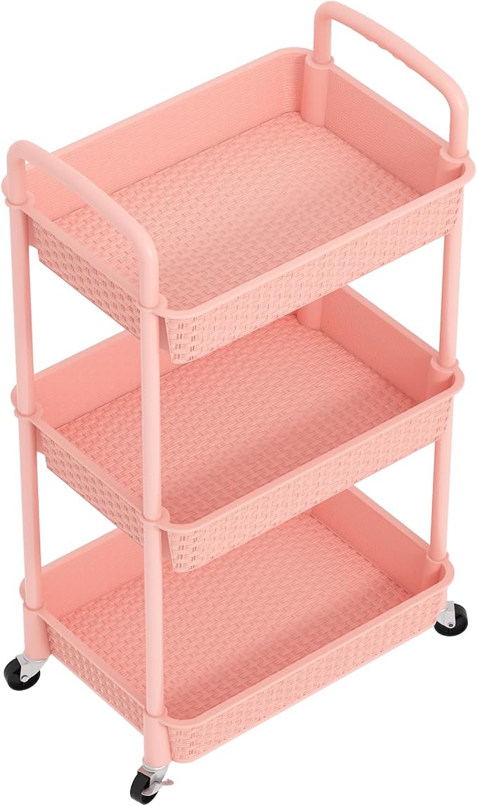 MOYIPIN 3-Tier Plastic Rolling Utility Cart - Image 9