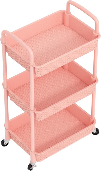 MOYIPIN 3-Tier Plastic Rolling Utility Cart - Image 9