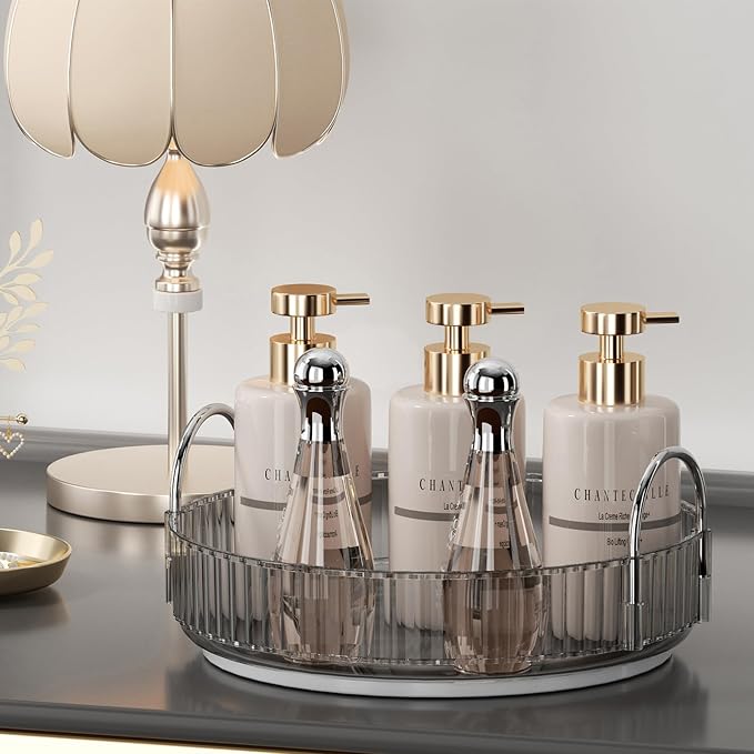 Rotating Makeup Organizer for Vanity, Spinning Cosmetics Storage for Bathroom by UNICOMVSX