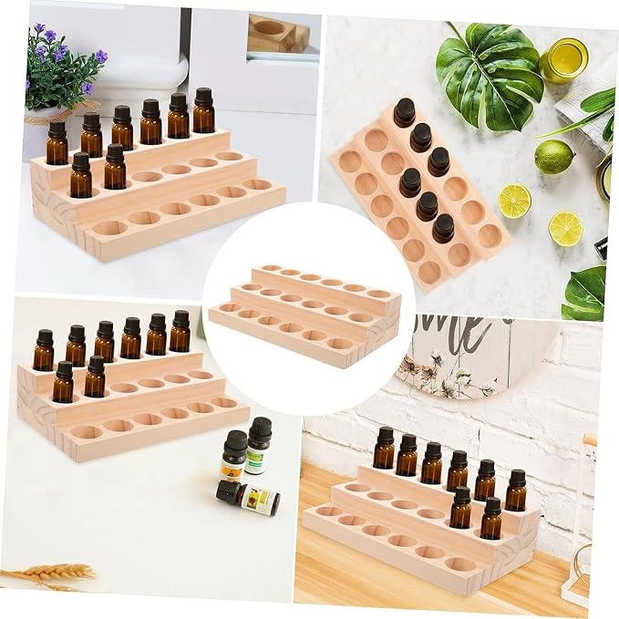3 Tier Wooden Essential Oil Organizer Essential Oils Racks Display Stand - Image 5