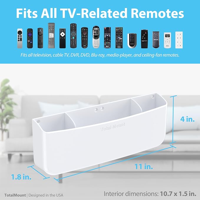 TotalMount Hole-Free Remote Holder – Eliminates The Need to Drill Holes in Your - Image 3