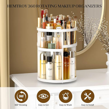 Makeup Organizer 360 rotating, Adjustable Skincare Organizers - Image 3