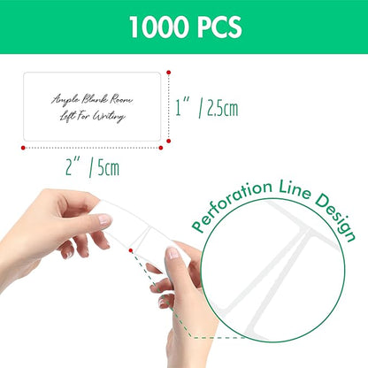 1000 Removable Food Labels, Water/Oil/Tear Resistant Blank Stickers - Image 2