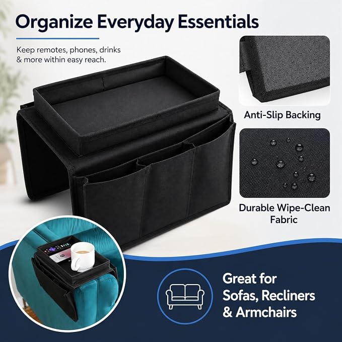 Dependable Industries inc. Essentials Sofa Armrest Organizer - Image 2