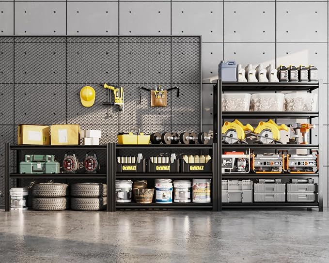 48" W Father&I Industrial Heavy-Dudy Garage Shelving Units/Systems: Metal - Image 4