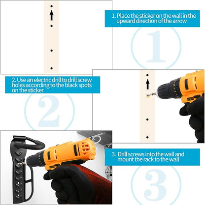 DkOvn 4 Pack Bike Rack Garage Wall Mount, - Image 5