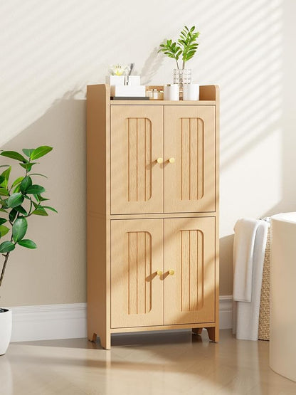 BEWISHOME Small Floor Cabinet, Toilet Paper Storage, Bathroom Storage Cabinet | - Image 3