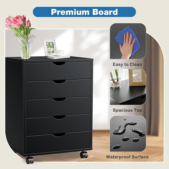 OLIXIS 5 Drawer File Cabinet - Image 7