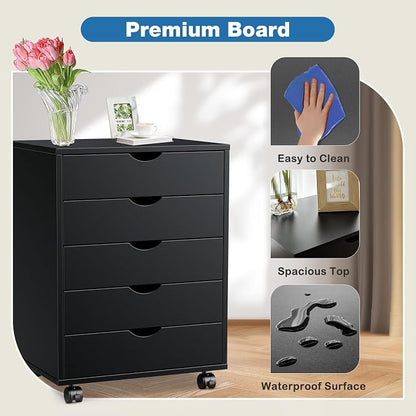 OLIXIS 5 Drawer File Cabinet - Image 7