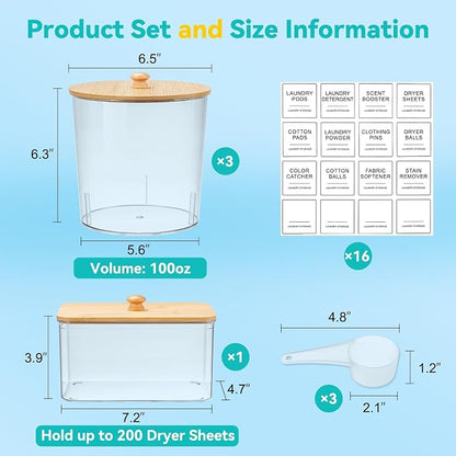 Laundry Pods Container & Dryer Sheet Holder, Laundry Room Organization and - Image 2