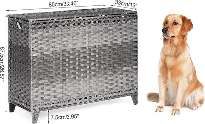 Laundry Hamper with 4 Removable Liner Bags; 176L Handwoven Rattan Laundry - Image 7