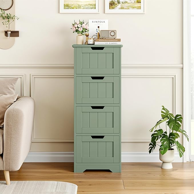 FOTOSOK Bathroom Storage Cabinet Set of 2, Bathroom Cabinet - Image 6