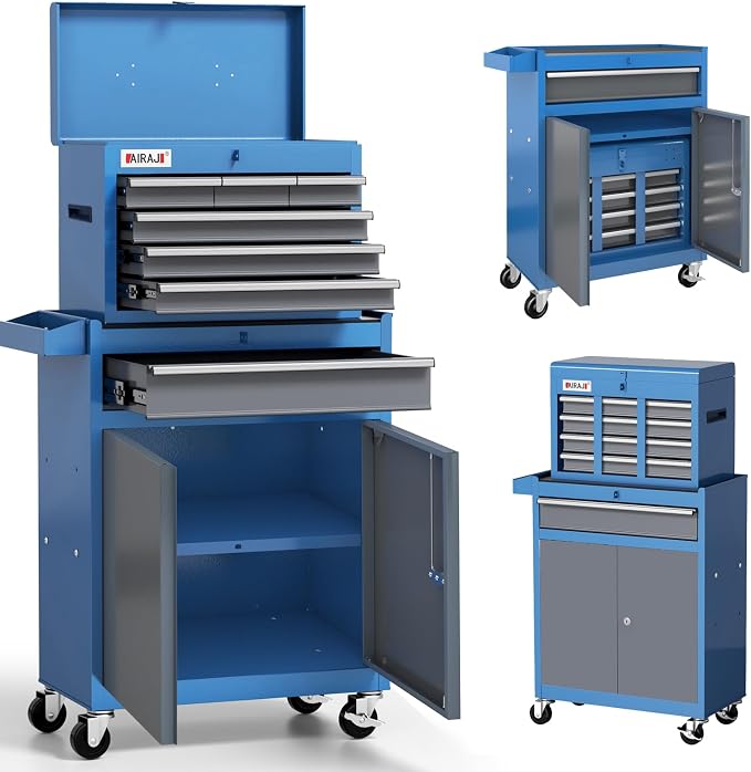 AIRAJ 7-Drawer Tool Chest with Wheels | 40'' H Rolling Tool Chest | Detachable by AIRAJ