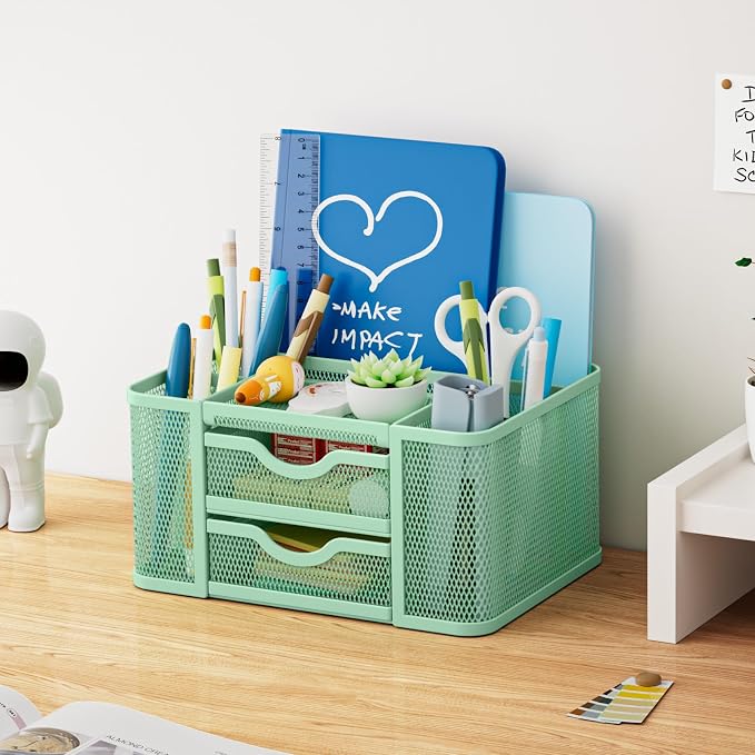 Marbrasse Mesh Desk Organizer, Pen Organizer - Image 5