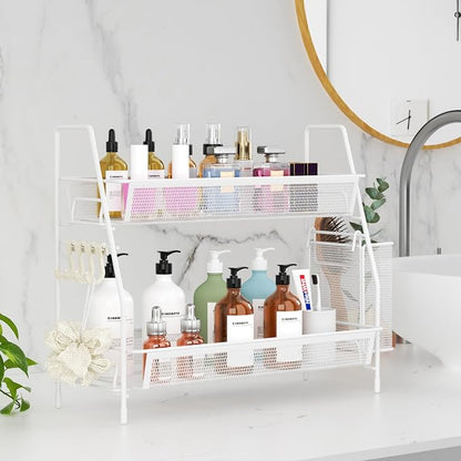 VITVITI 2-Tier Bathroom Organizer Countertop, Metal Wire Mesh Bathroom Counter - Image 2