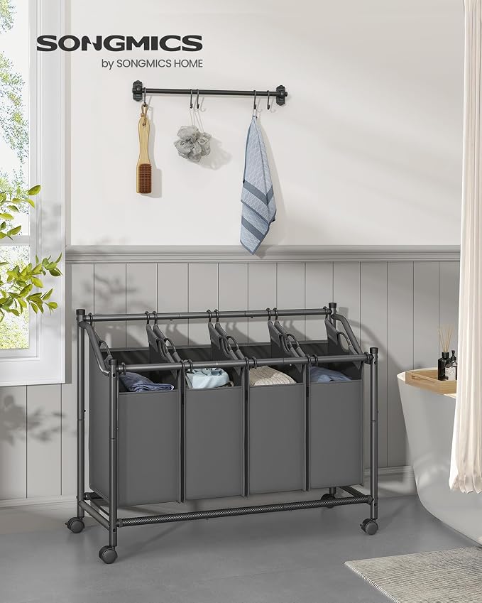 SONGMICS Rolling Laundry Sorter Basket - Image 2
