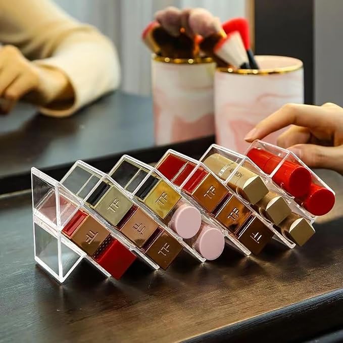 WECHENG Clear Plastic Acrylic Lipstick Organizer - Image 6