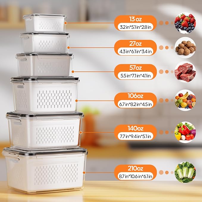 Fruit Storage Containers for Fridge - Image 2