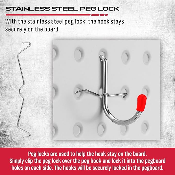 Ultimate 121-Piece Pegboard Hooks Set, Pegboard Accessories - Image 7