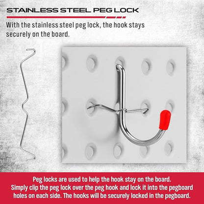 Ultimate 121-Piece Pegboard Hooks Set, Pegboard Accessories - Image 7