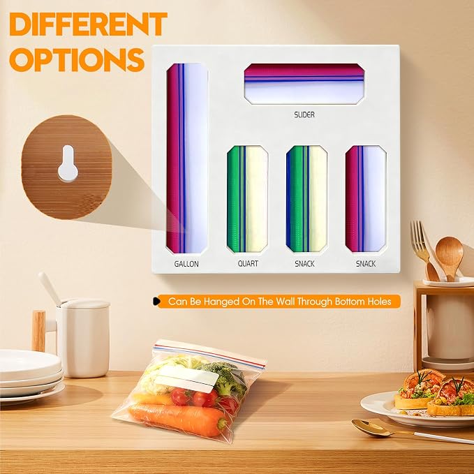 Bamboo Ziplock Bag Storage Organizer - Image 5