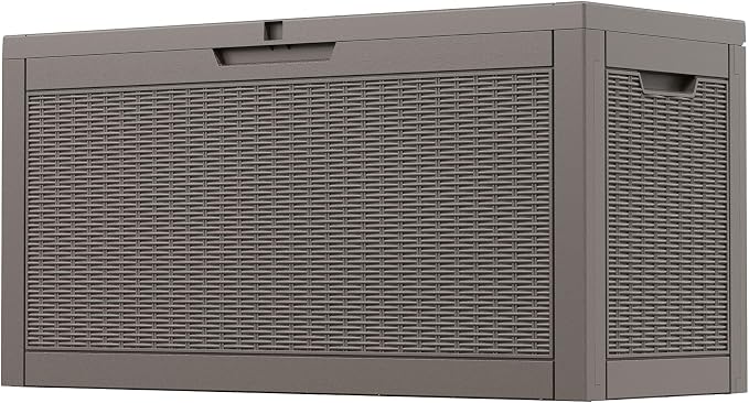 60 Gallon Outdoor Storage Deck Box Waterproof, Large Resin Storage Container by WTFGO