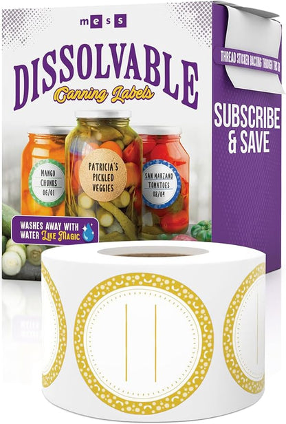 Canning Labels Dissolvable Stickers by MESS