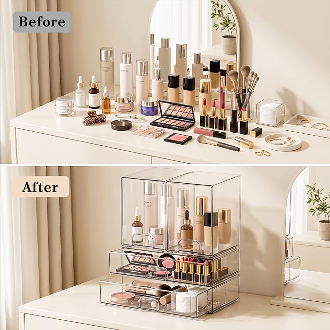Clear Stackable Storage Drawers: Baby Bottle Storage Organizer, Acrylic Bottles - Image 7