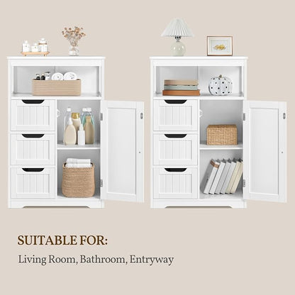 Yaheetech Bathroom Floor Cabinet Wooden Storage Organizer - Image 9