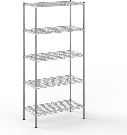 18" Deep x 36" Wide x 74" Height Wire Shelving Kit | 5-Tier | NSF Commercial by Regal+Altair