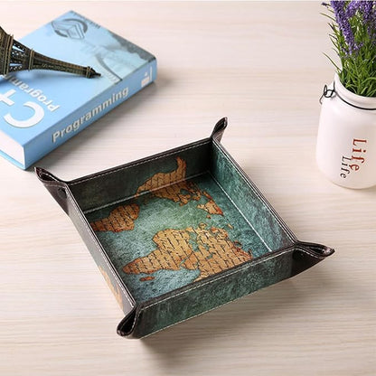siduater Valet Tray Desktop Storage Organizer, Vegan Leather Catchall Bedside - Image 8