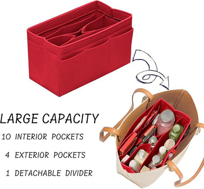 DailyPlus Purse Organizer Insert, Felt Bag Organizer, 14 Pockets - Image 5