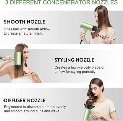 slopehill Professional Ionic Hair Dryer, Powerful 1800W Fast Drying Low Noise - Image 3
