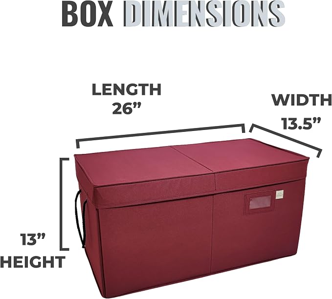 Christmas Ornament Storage Box, Adjustable Acid-Free Dividers | Holds 128 – 3 - Image 7