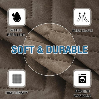 H.VERSAILTEX Armrest Covers for Sofa Water Resistant Couch Arm Covers Remote - Image 7